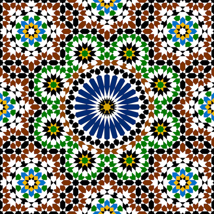 Moroccan Zellige tilework close-up